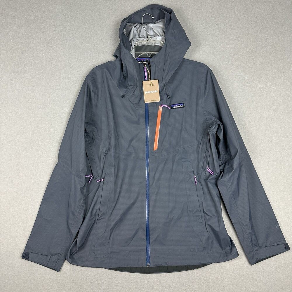 NEW Patagonia Women's Size Large Granite Crest Rain Jacket 85420 Smolder Blue